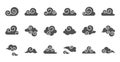 Chinese Cloud icon raw material for use, glyph design Royalty Free Stock Photo