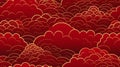 Chinese cloud or river seamless design art pattern 3