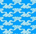 Chinese cloud seamless pattern