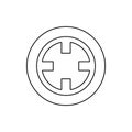 Chinese coin icon. Element of web for mobile concept and web apps icon. Thin line icon for website design and development, app Royalty Free Stock Photo