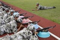 Chinese collage student military training