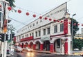 Chinese colonial old building in China Town in Kuala Lumpur, Malaysia
