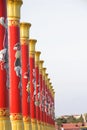 Chinese columns tiananmen square beijing Royalty Free Stock Photo