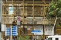 Construction work on facade in Shanghai, China