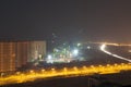 Chinese construction site at night Royalty Free Stock Photo