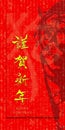 chinese couplet red design with chinese wording happy new year to all