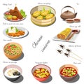 Chinese cousine set. Collection of food dishes