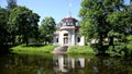 Chinese creaky pavilion in Catherine Park in Tsarskoye Selo. Pushkin, St. Petersburg,