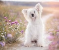 Chinese Crested Dog Powderpuff Royalty Free Stock Photo