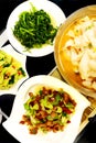 Chinese cuisine dishes, Szechuan restaurant Royalty Free Stock Photo