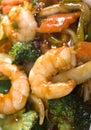 Chinese cuisine jumbo shrimp mixed vegetables