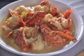 Lobster with E-fu Noodle Royalty Free Stock Photo