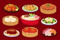 Chinese cuisines feast set