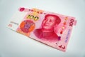 Chinese currency, money, yuan, on a white background, isolate Royalty Free Stock Photo