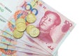 Chinese currency (renminbi) Royalty Free Stock Photo