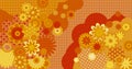 Chinese cute floral pattern for header