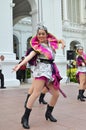 Chinese dancer performs at Istana in Singapore