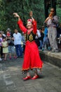 A Chinese dancer performs traditional dance