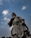 Chinese deity Guardian of the Temple Royalty Free Stock Photo