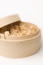 Chinese Dim Sum in Bamboo Steamer Royalty Free Stock Photo