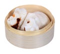 Chinese dimsum bamboo steamer Royalty Free Stock Photo