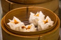 Chinese Dimsum Set in bamboo container Royalty Free Stock Photo