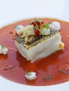 Chinese-dish fish: roasted gadus with tomato sauce