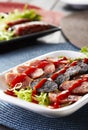 Chinese dishes, the sliced tasty chorizo sausage