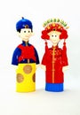 Chinese dolls of bride and groom Royalty Free Stock Photo
