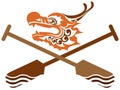 Chinese Dragon Boat competition illustration Royalty Free Stock Photo