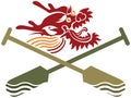 Chinese Dragon Boat competition illustration Royalty Free Stock Photo