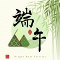 Chinese Dragon Boat Festival with Rice Dumpling Royalty Free Stock Photo