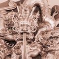 Chinese dragon carve Royalty Free Stock Photo
