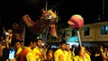 Chinese dragon dance Royalty Free Stock Photo