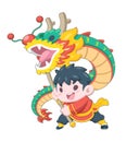 Chinese Dragon Dancing Royalty Free Stock Photo