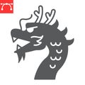 Chinese dragon glyph icon