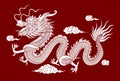 chinese dragon graphics seamless stripes on colored backgrounds.