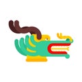 Chinese dragon head face mask. China mythical monster. National folk beast. vector illustration Royalty Free Stock Photo