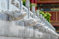 Chinese dragon head stone sculpture