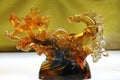 Chinese dragon and horse made by coloured glaze