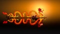 Chinese Dragon Lantern on pond Royalty Free Stock Photo