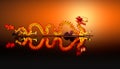 Chinese Dragon Lantern on pond Royalty Free Stock Photo