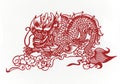 Chinese-dragon,paper cutting Chinese Zodiac. Royalty Free Stock Photo