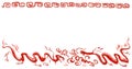 Chinese dragon and pttern ink caligraph hand painting artistic banner background Royalty Free Stock Photo