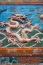 Chinese dragon sculpture artwork Royalty Free Stock Photo