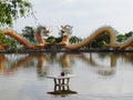 Chinese dragon statue around the pool, Arts cover a combination of style China and Thailand a unique.