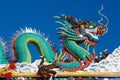 Chinese dragon statue in china temple Royalty Free Stock Photo