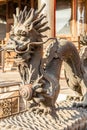 Chinese Dragon statue from Ming dynasty era, at the entrance to the palace in the Forbidden City, Beijing, China Royalty Free Stock Photo