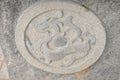 a Chinese dragon of stone at outdoor Royalty Free Stock Photo