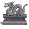 Chinese dragon stone statue